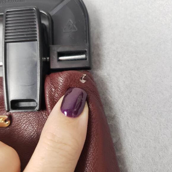 Marc New York Women's XS Faux Leather Midi Pencil Skirt Brown Fall Y2K Workwear - Picture 5 of 9